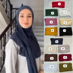 Lycra Instant Hijab Scarfs Stretchable Shawl