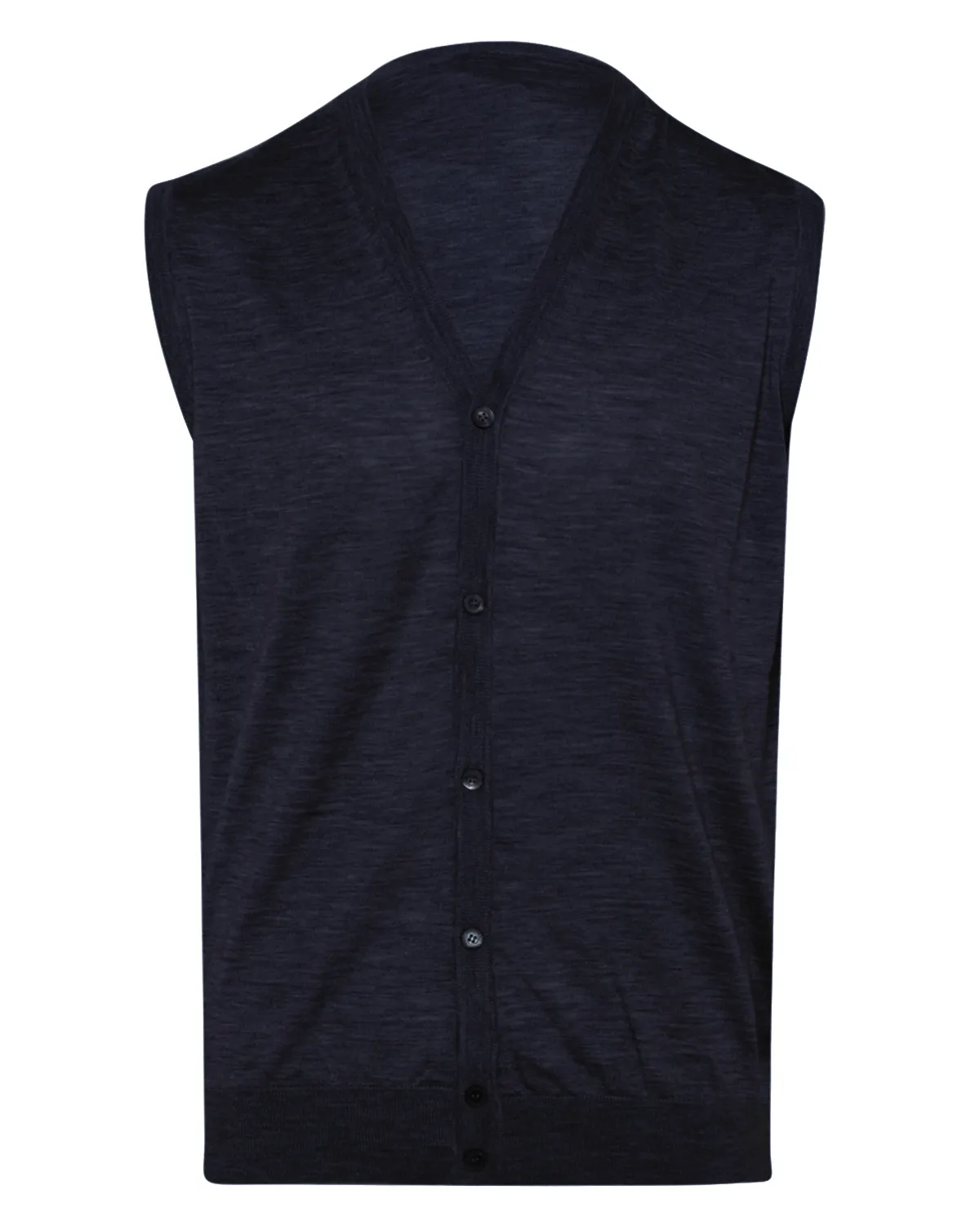 Navy Blue Cashmere and Silk Blend Vest