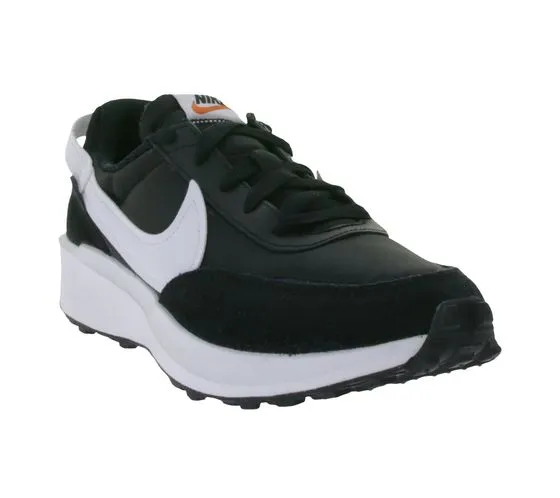 NIKE Waffle Debut women's low-top shoes trendy sneakers with real leather DH9523 002 Black/White