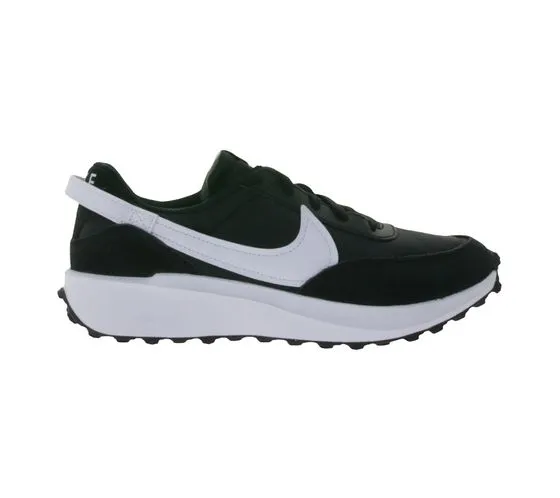 NIKE Waffle Debut women's low-top shoes trendy sneakers with real leather DH9523 002 Black/White