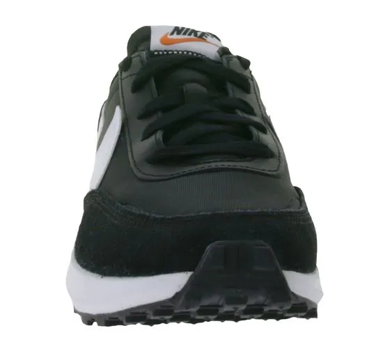 NIKE Waffle Debut women's low-top shoes trendy sneakers with real leather DH9523 002 Black/White