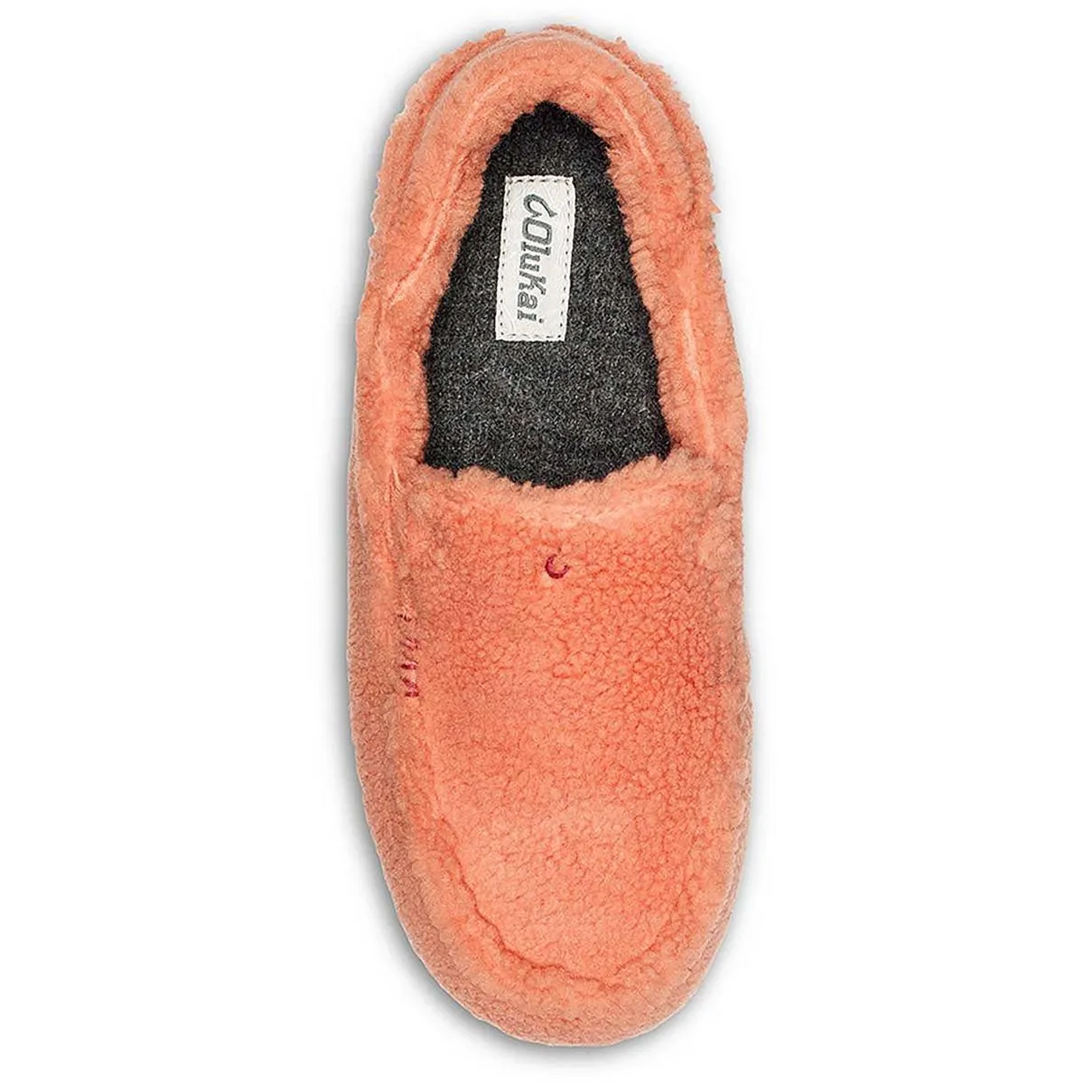 OluKai Womens Nohea Heu Faux Fur Slip on Loafer Slippers