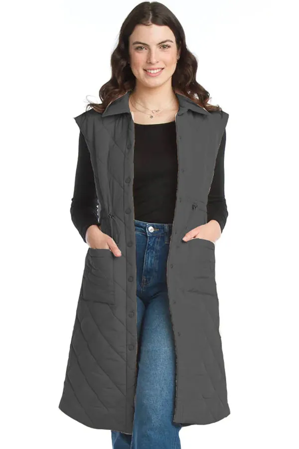 Papillon Long Quilted Vest