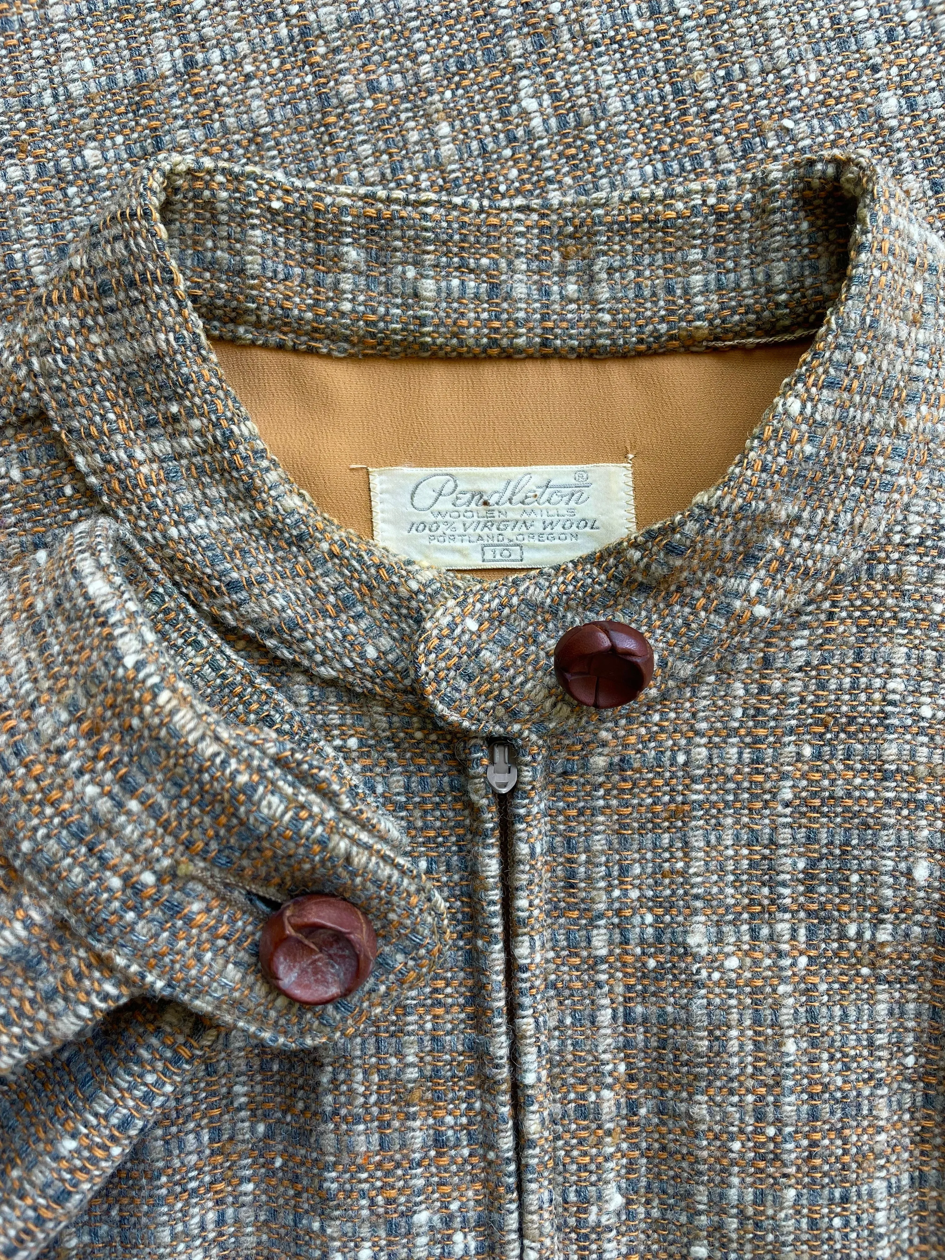 Pendleton 1970s Tweed Tunic Dress