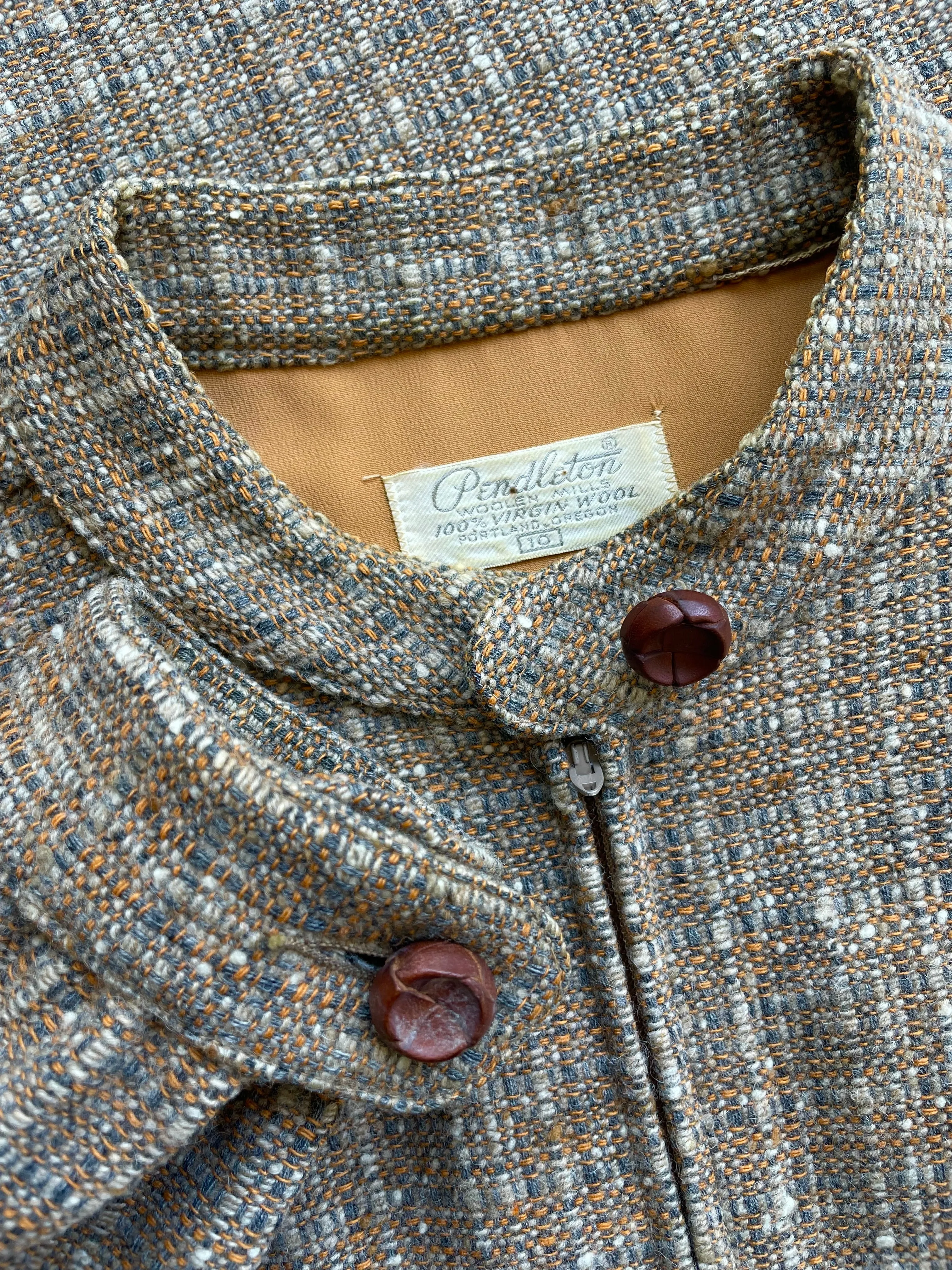 Pendleton 1970s Tweed Tunic Dress