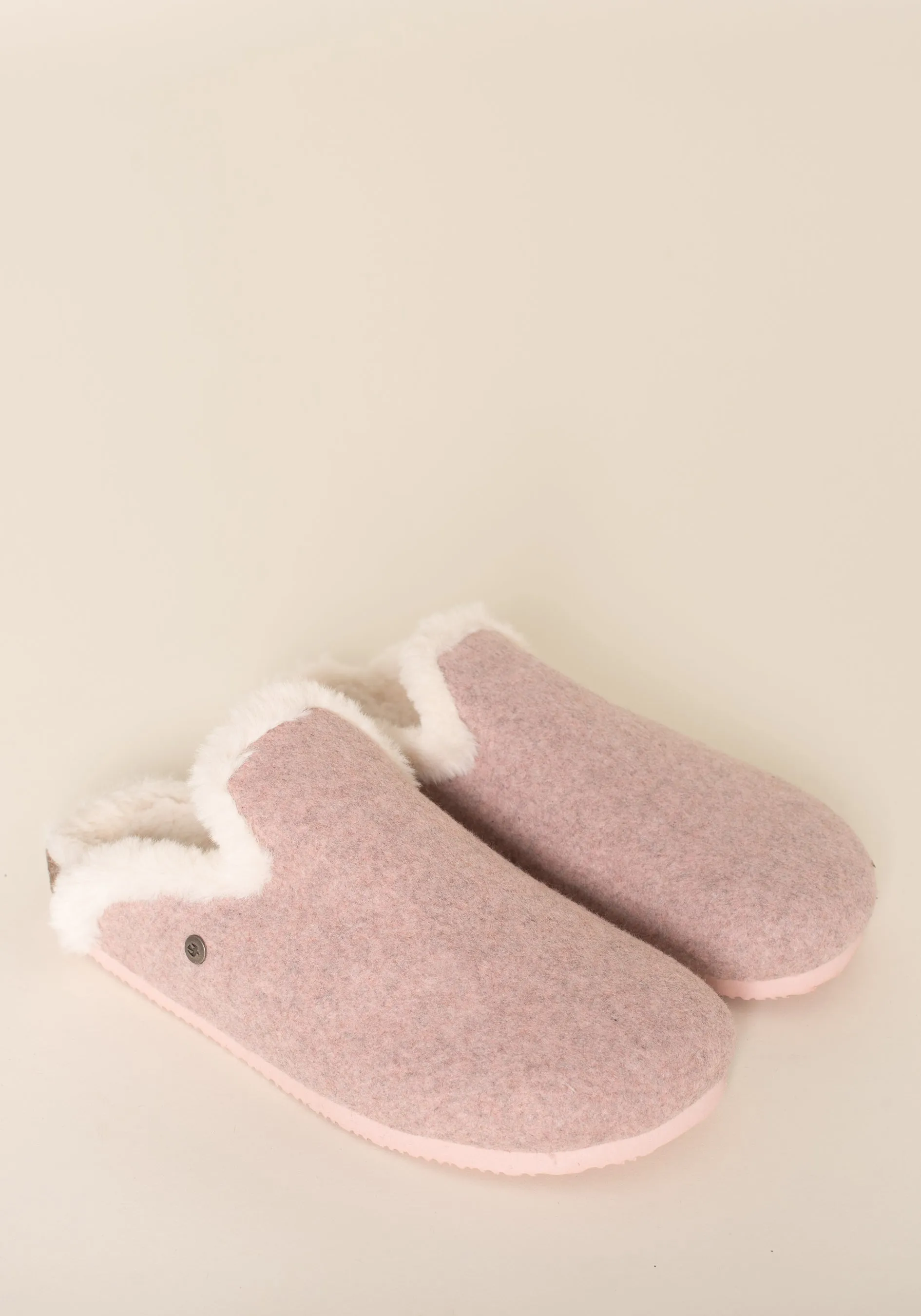 Pink Felt  Slipper