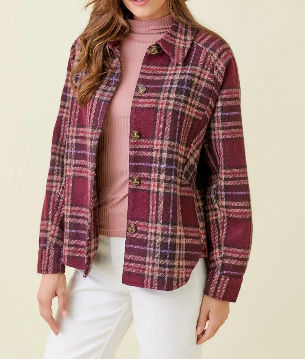 PLAID SHIRT JACKET