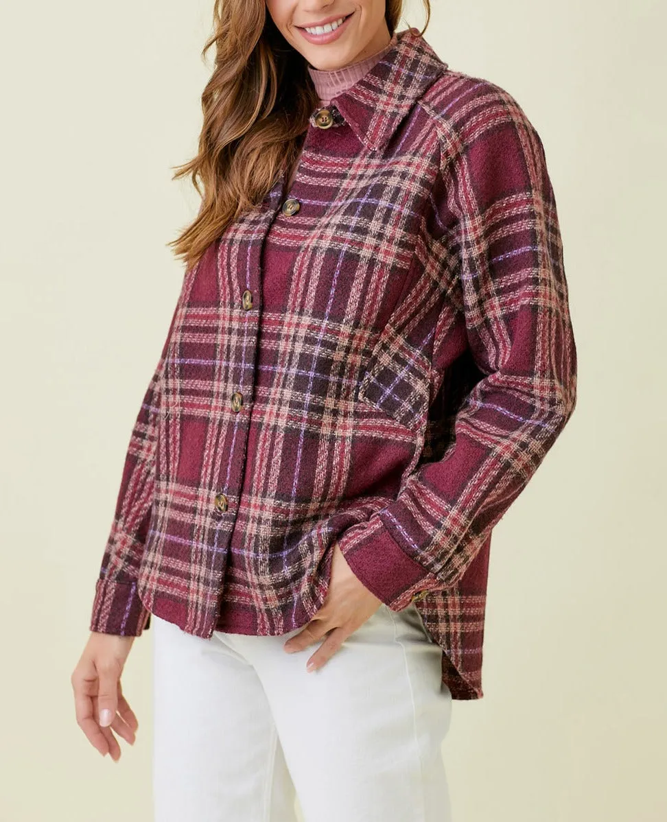 PLAID SHIRT JACKET