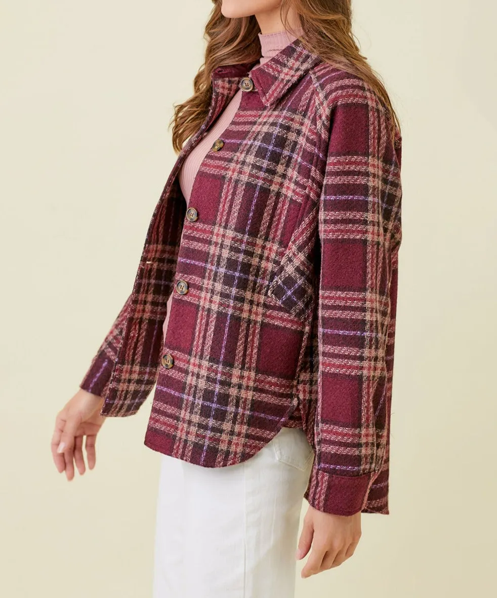 PLAID SHIRT JACKET