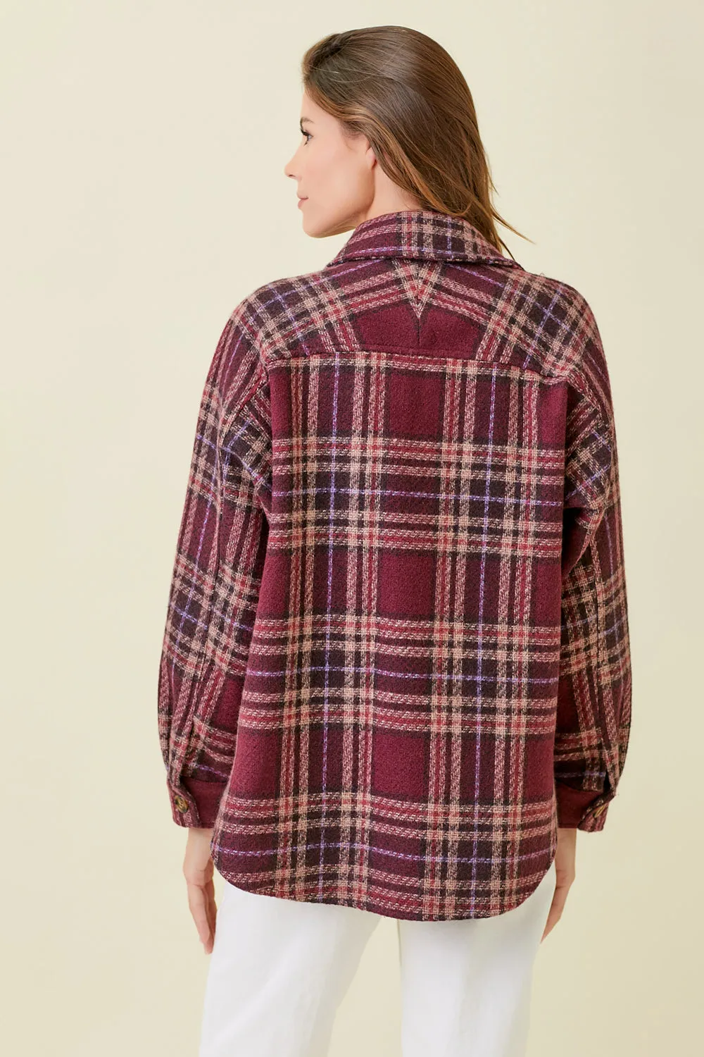 PLAID SHIRT JACKET