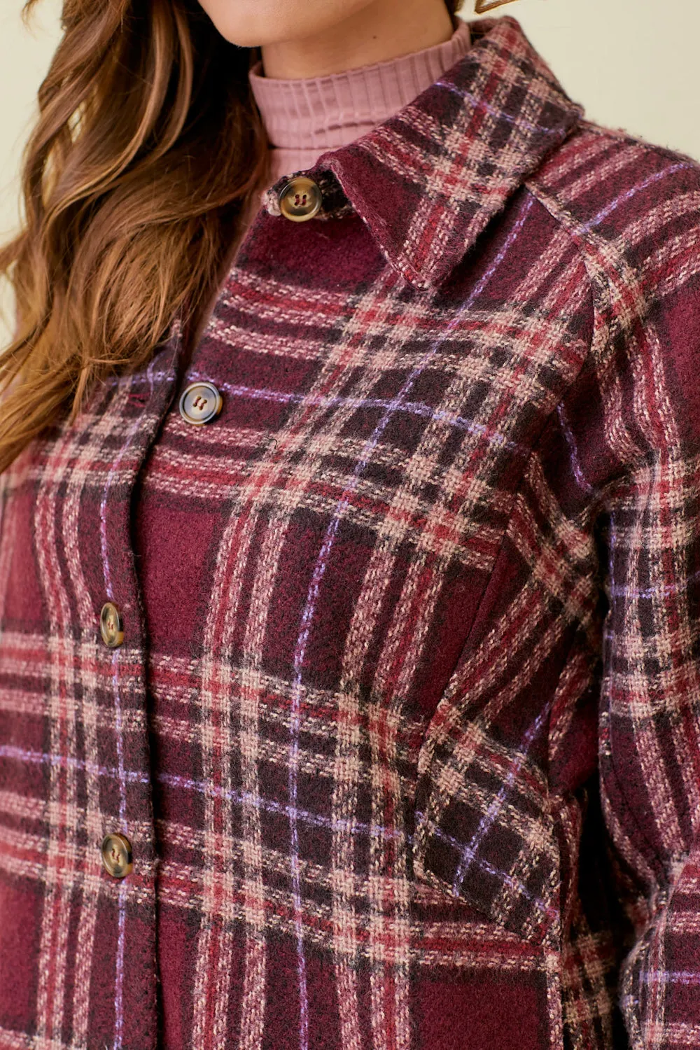 PLAID SHIRT JACKET