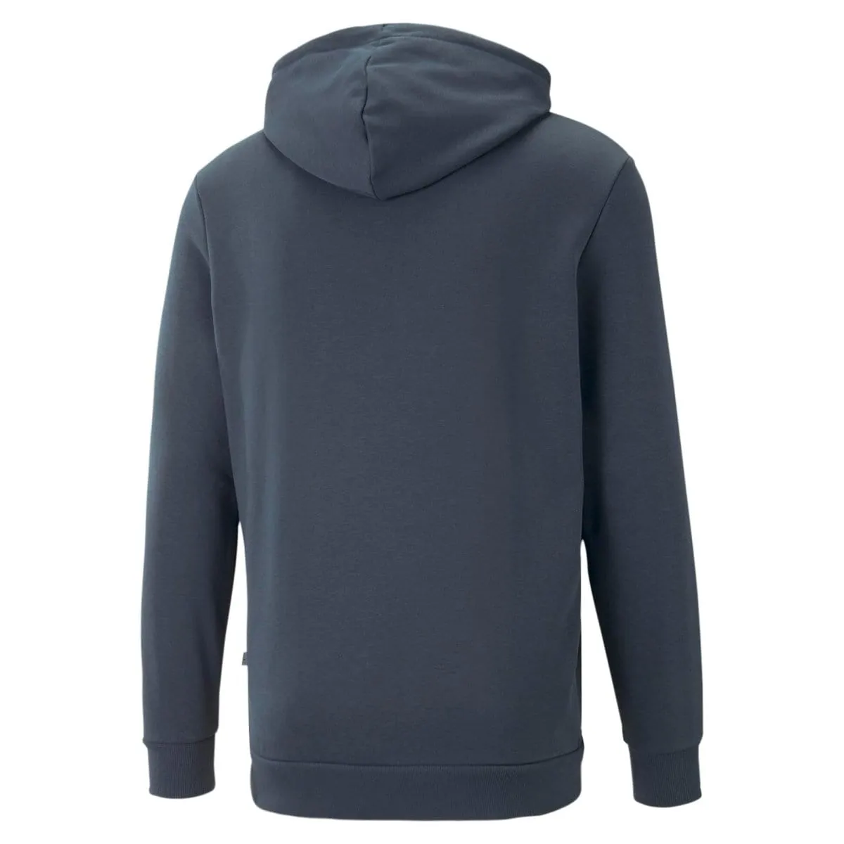 PUMA MEN'S ESSENTIALS+ TWO-TONE BIG LOGO BLUE HOODIE