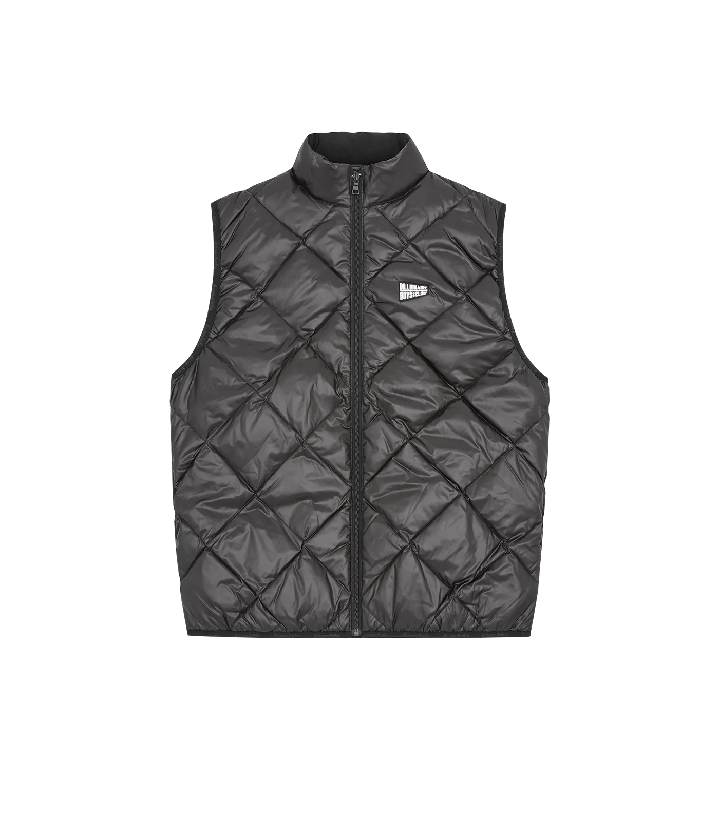 QUILTED LIGHTWEIGHT DOWN VEST - BLACK