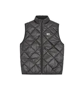 QUILTED LIGHTWEIGHT DOWN VEST - BLACK