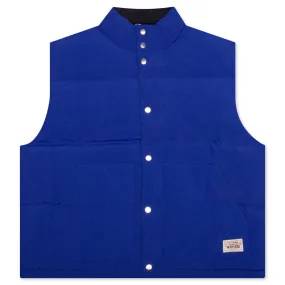 Reverse Down Workgear Vest - Royal