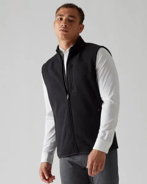 RHONE FLEECE VEST, BLACK