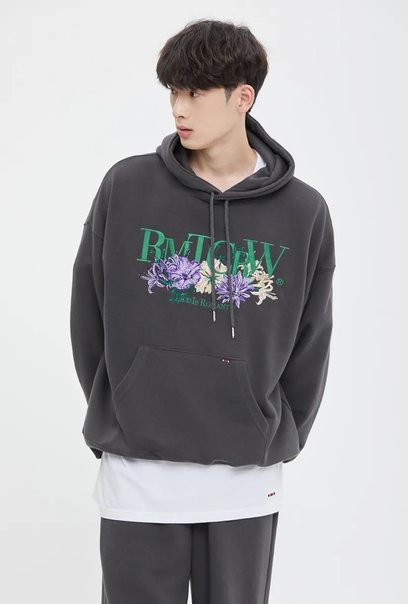 ROMANTIC CROWN  |[ROMANTIC CROWN]★RECENT LOGO FLOWER HOODIE