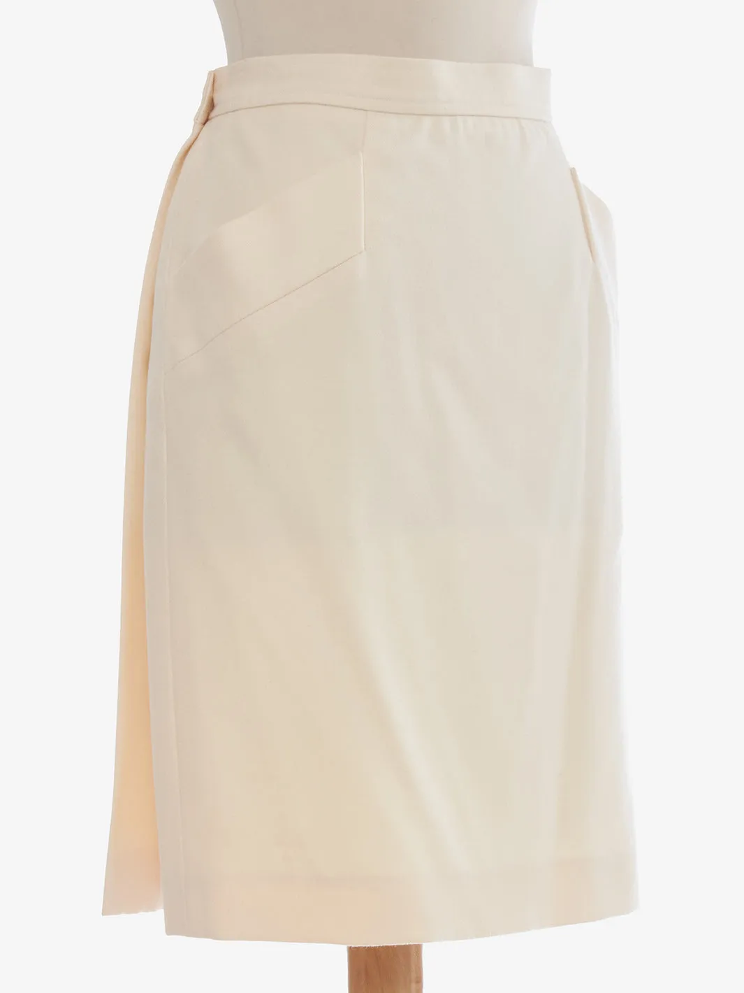 Saint Laurent Cream wool skirt