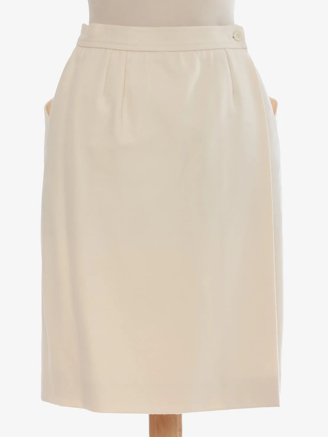 Saint Laurent Cream wool skirt