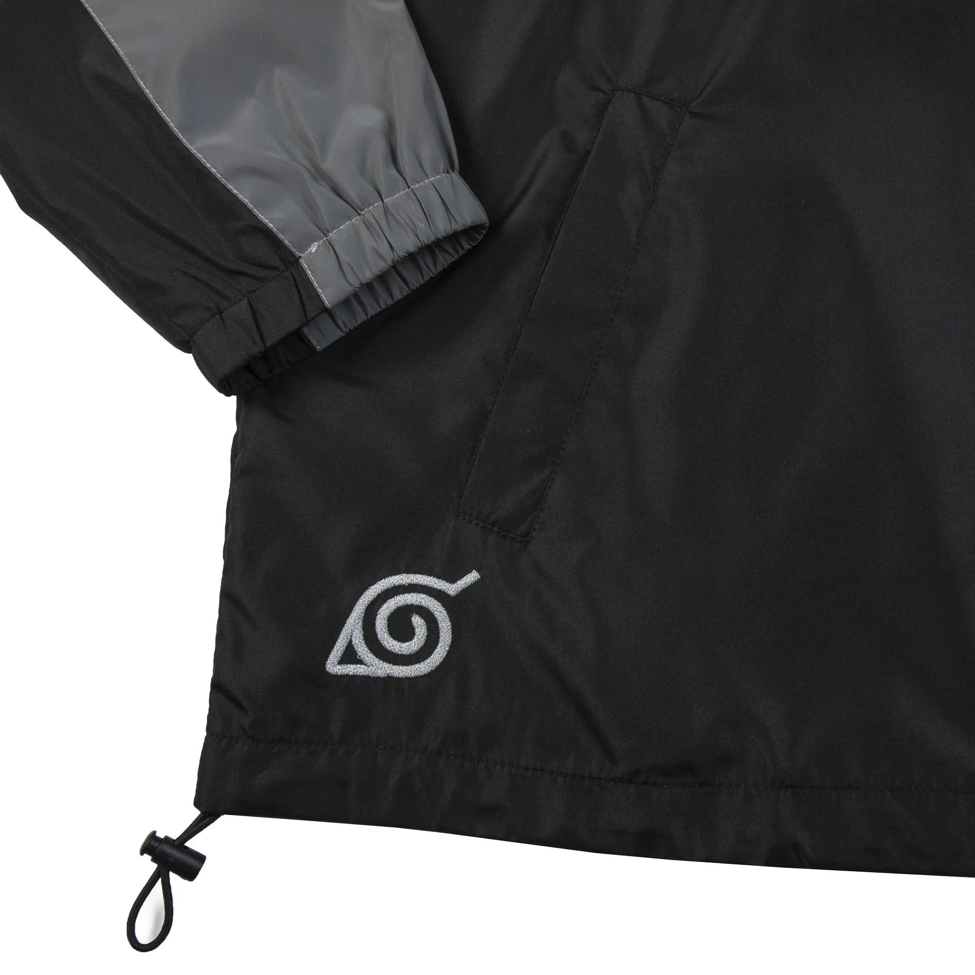 Sasuke and Naruto Reflective Black Anorak