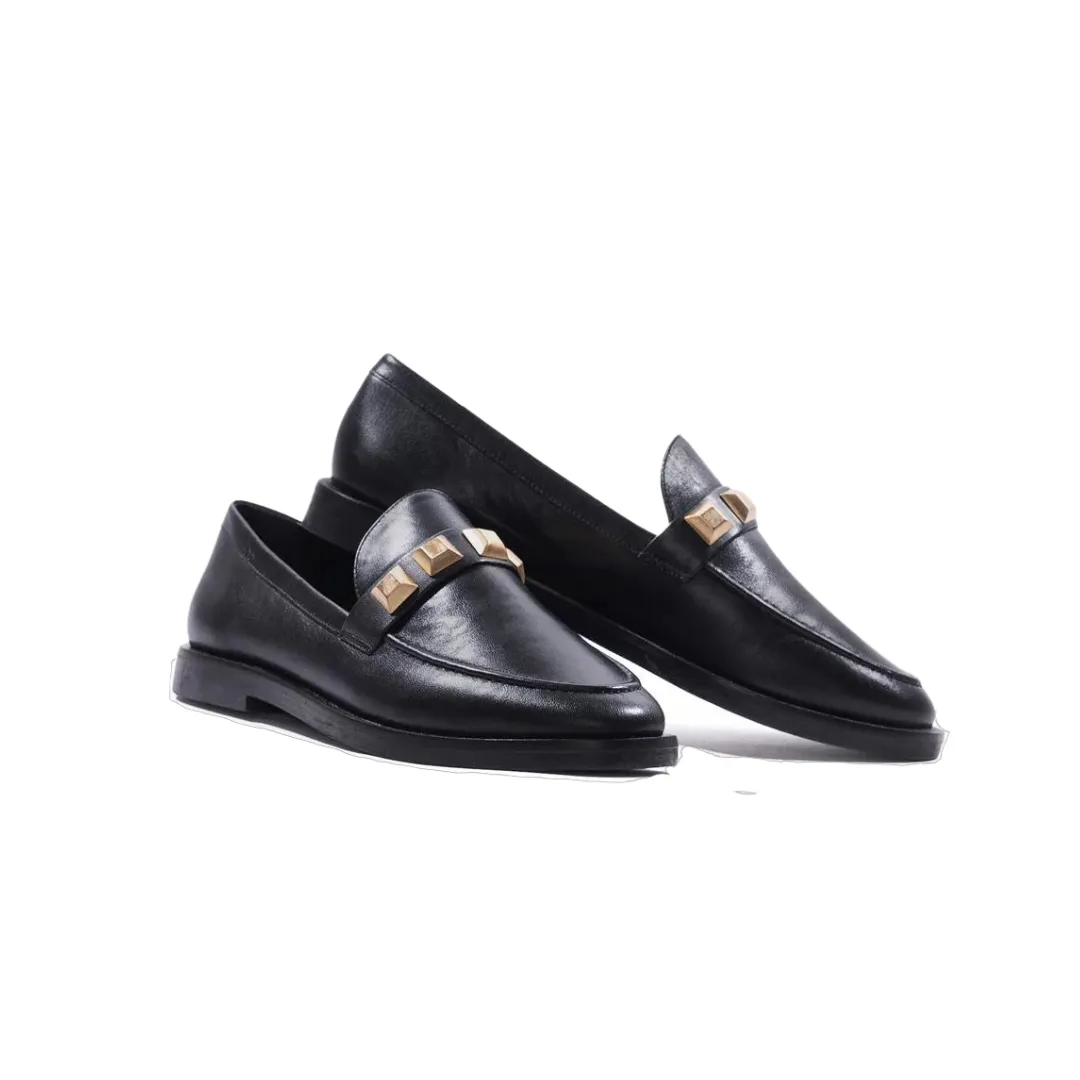 Sempre Di - Black Studded Loafer