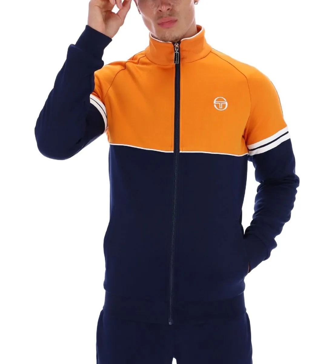 Sergio Tacchini Orion Track Jacket Marmalade Maritime