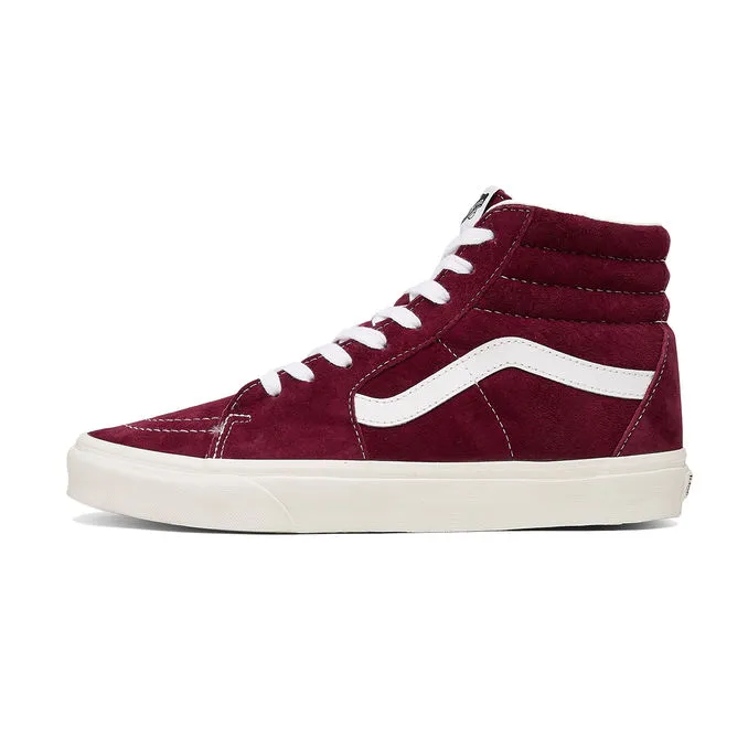 SK8-HI HIGH SHOES IN SUEDE LEATHER Man Pomegranate Snow White