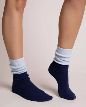 Sleep Socks Blue & Navy