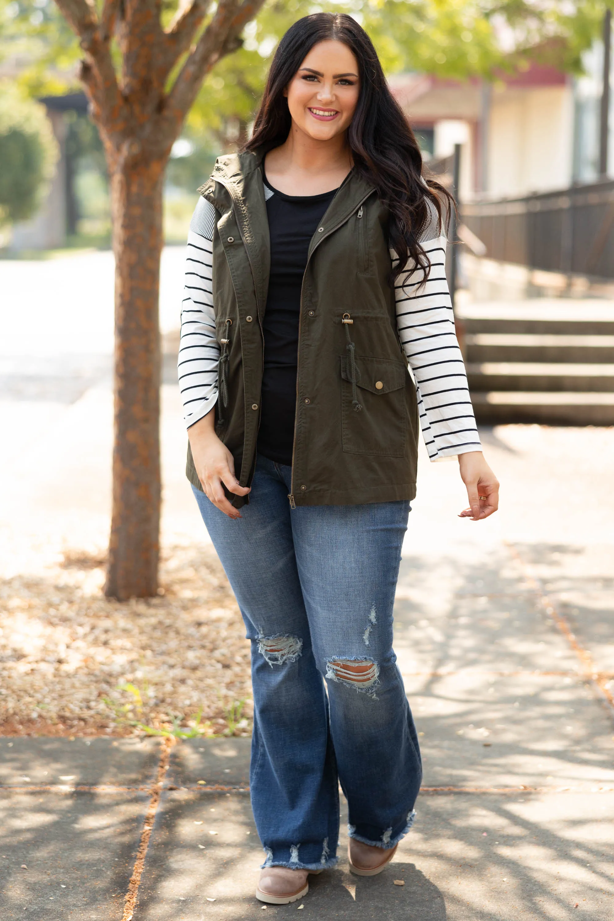 So Carefree Vest, Dark Olive