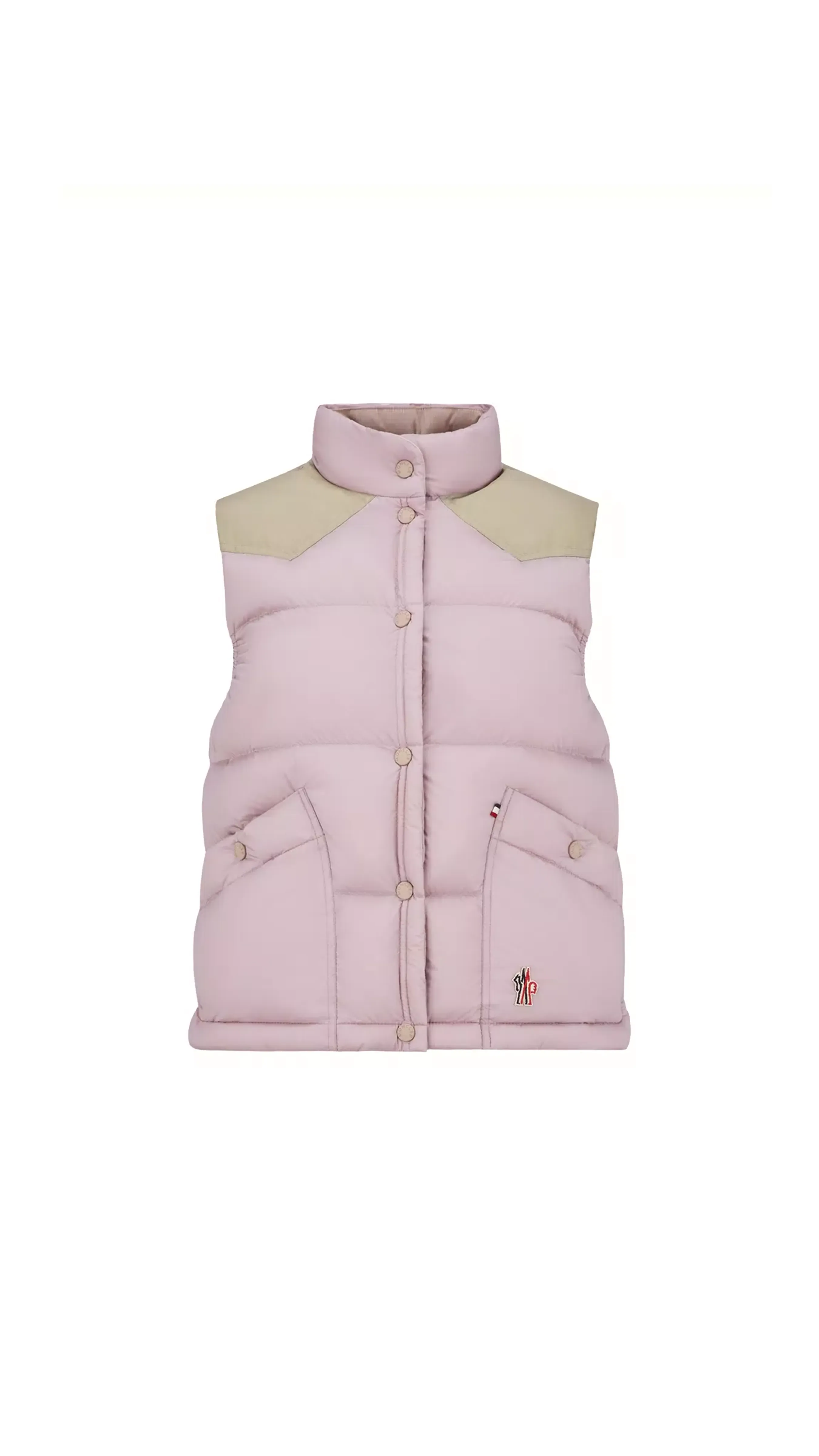 Sorapis Down Vest - Beige/Pink