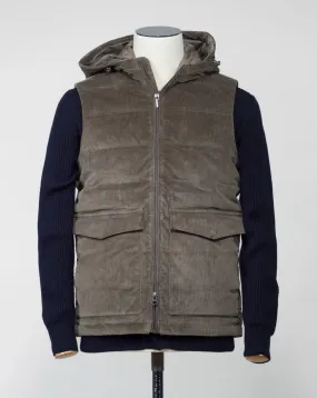 Stenströms Corduroy Down Vest / Olive