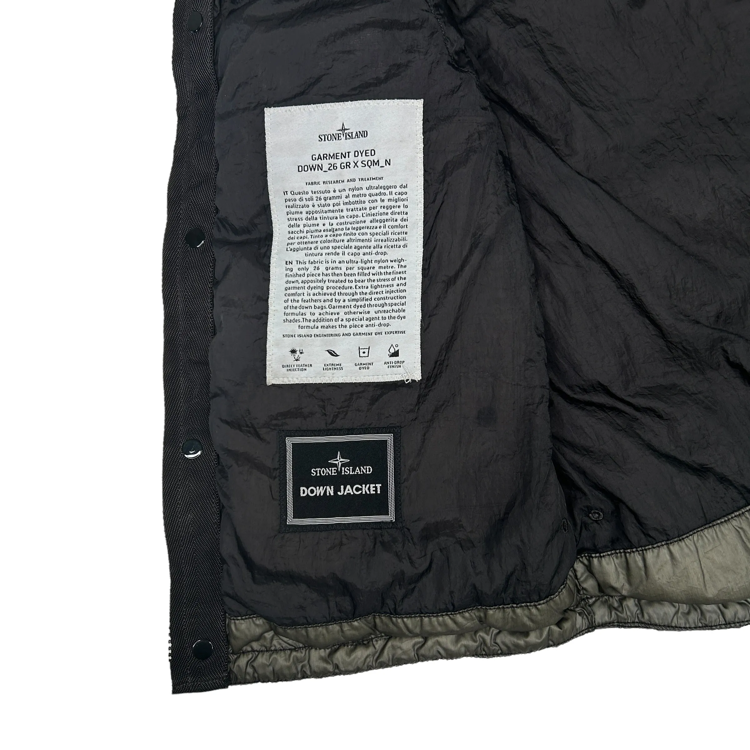 STONE ISLAND AW11 GARMENT DYED DOWN VEST