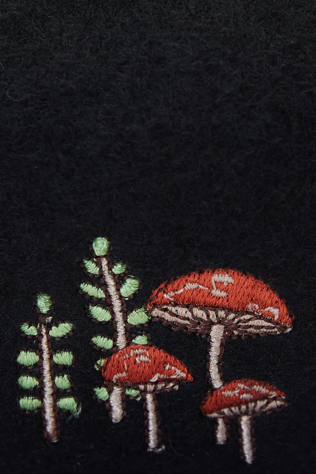 Toadstool Embroidered Beret