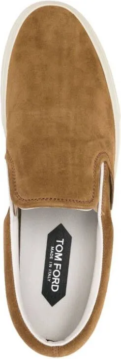 TOM FORD Jude slip-on suede sneakers Brown