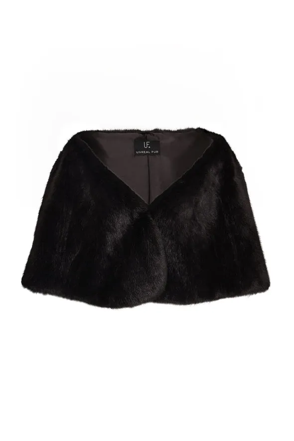 UNREAL FUR Yasmine Wrap Fur Stole (Black)