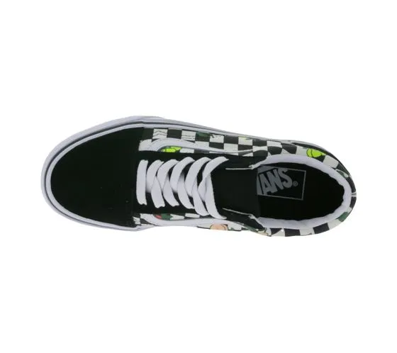 VANS Old Skool Women's Sneakers Fruit Checkerboard Skater Shoes VN007NTY281 Black/White/Multicolored