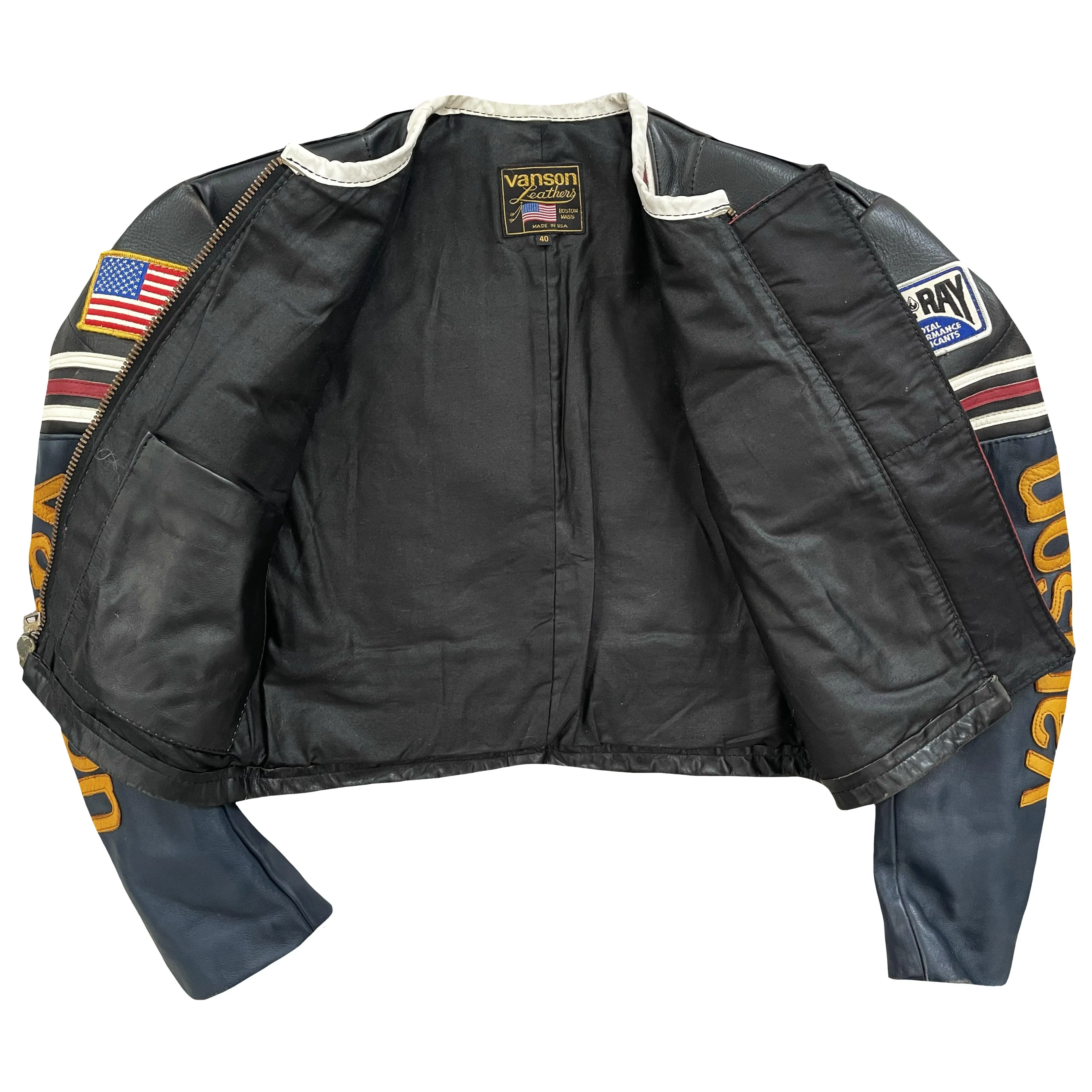 Vanson Leathers One Star Motorcycle Racer Jacket - M