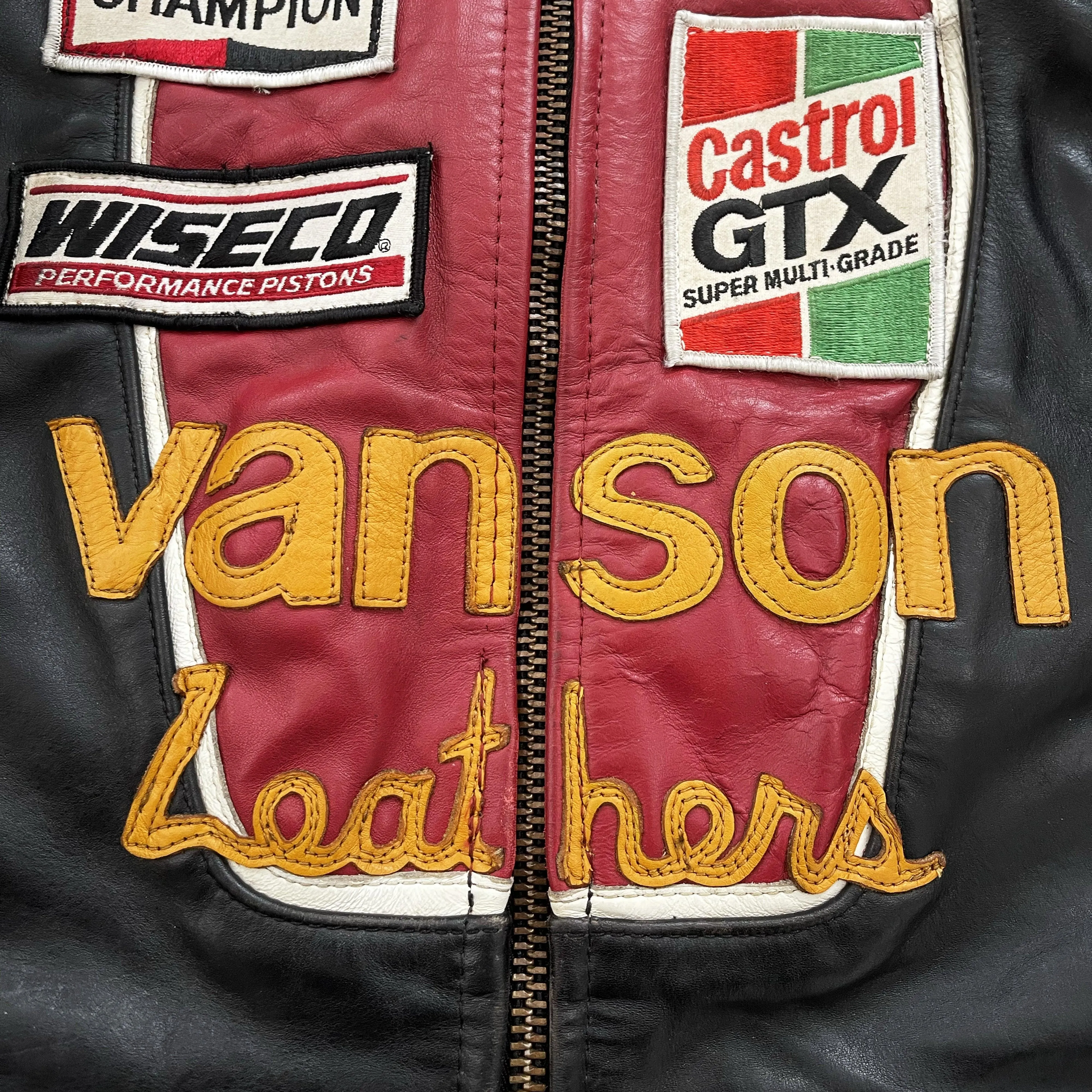 Vanson Leathers One Star Motorcycle Racer Jacket - M