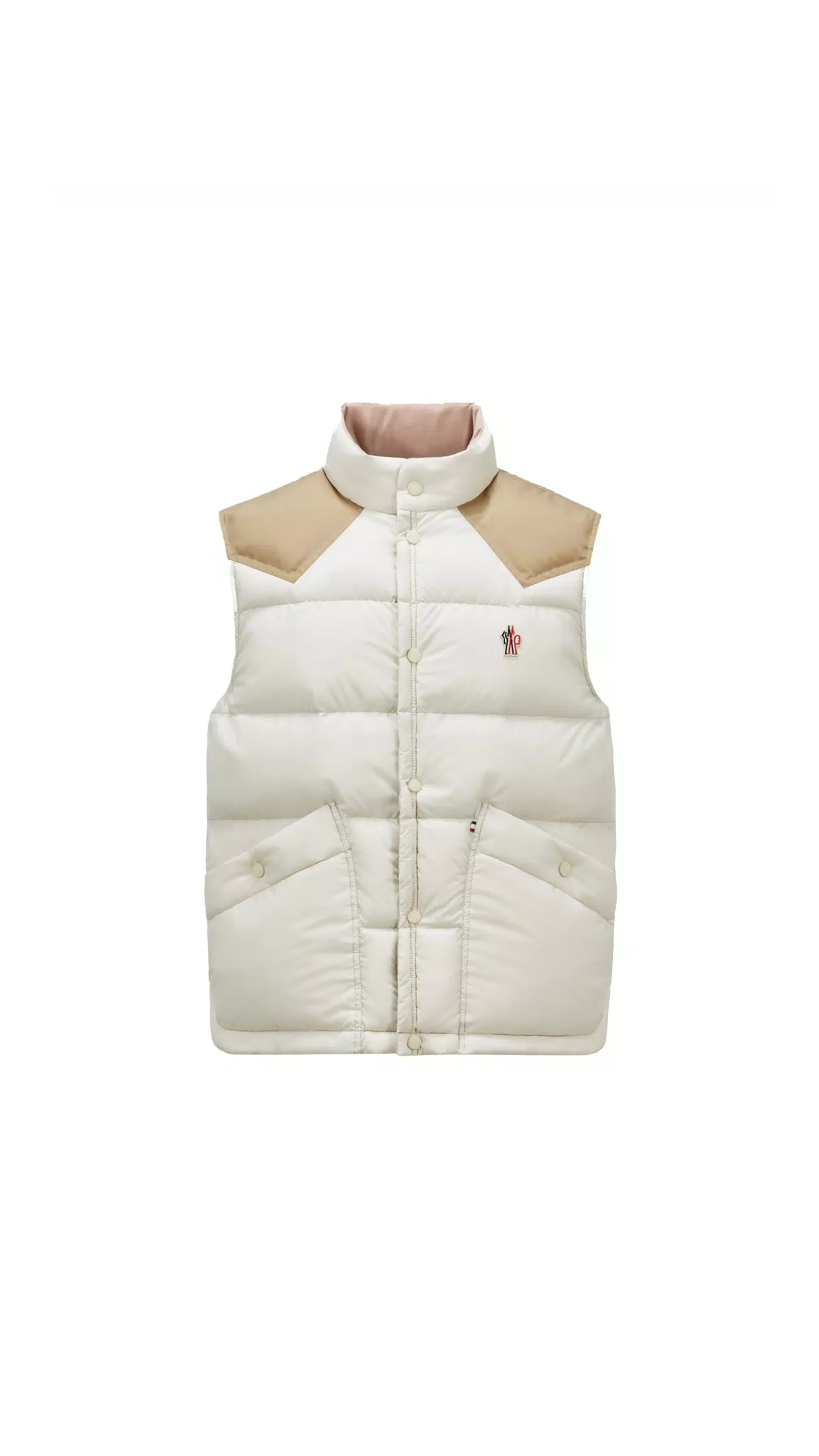 Veny Down Vest - Beige/White