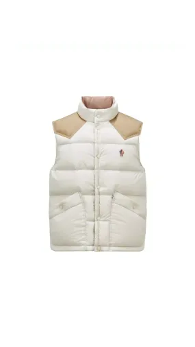 Veny Down Vest - Beige/White