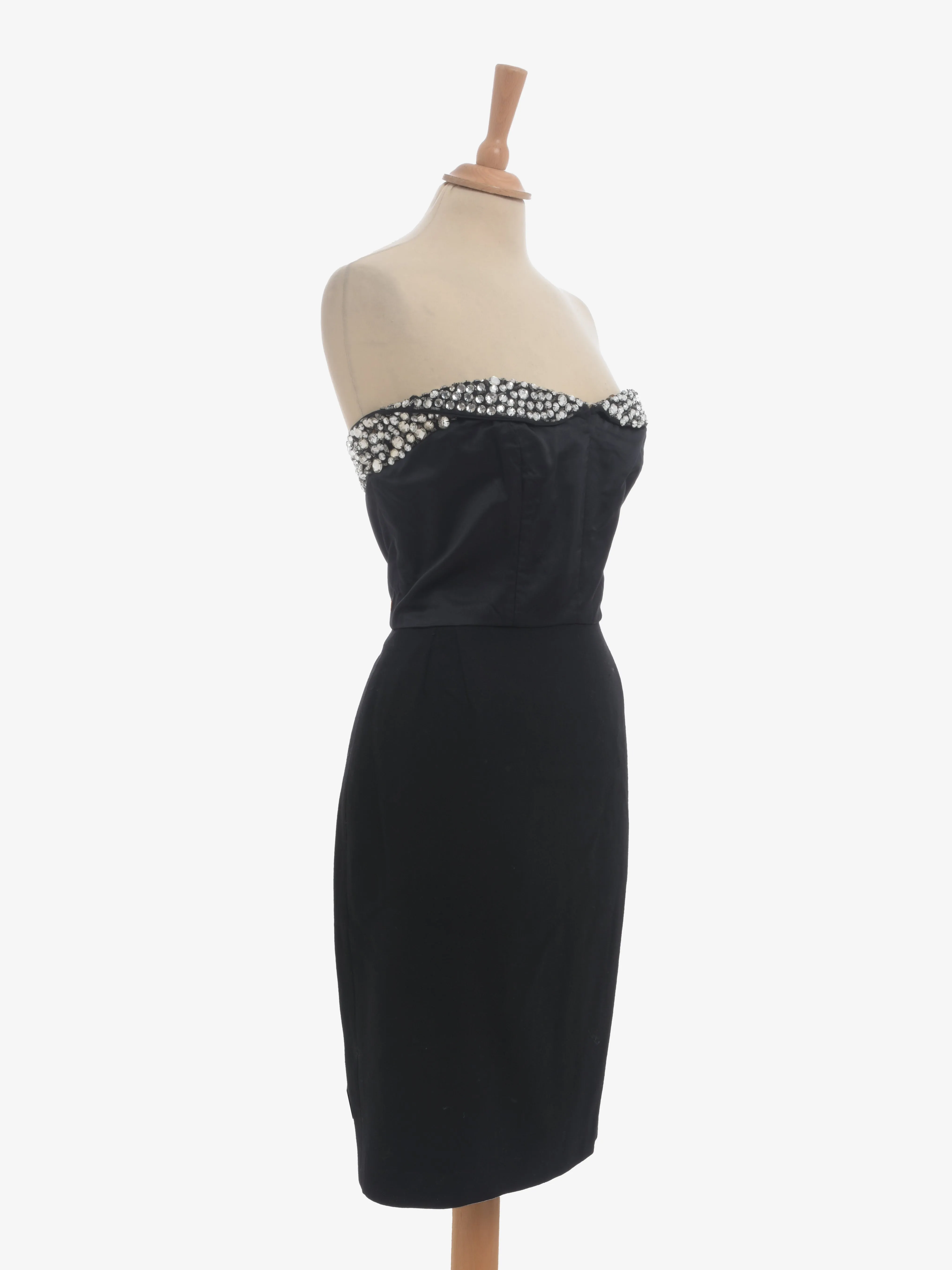 Vintage Sheath Dress With Rhinestone