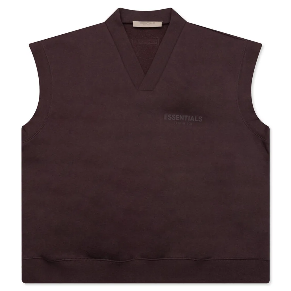 Women's V Neck Vest - Plum