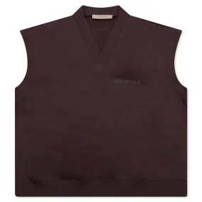 Women's V Neck Vest - Plum