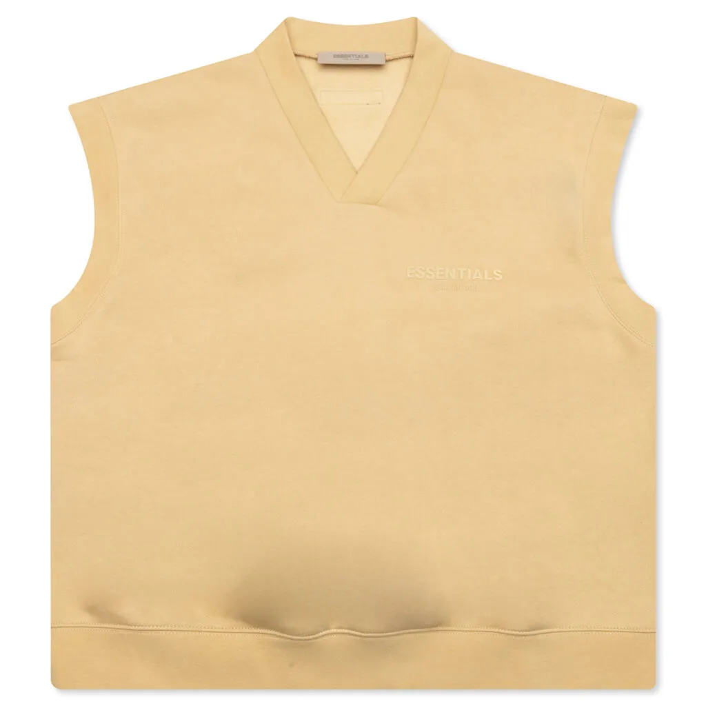 Women's V Neck Vest - Sand