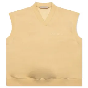 Women's V Neck Vest - Sand