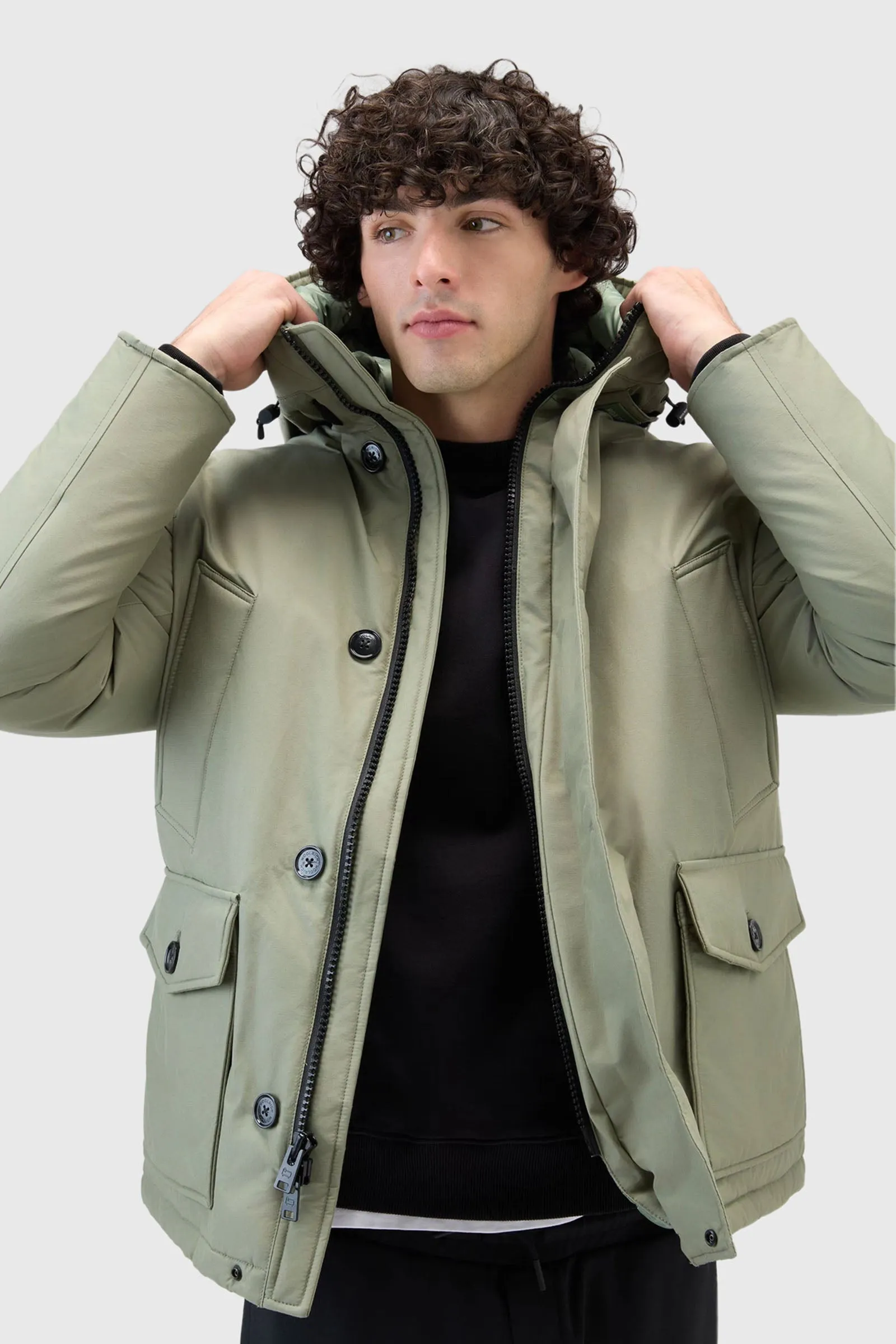 Woolrich Arctic Anorak Ramar Cloth Verde Piumino