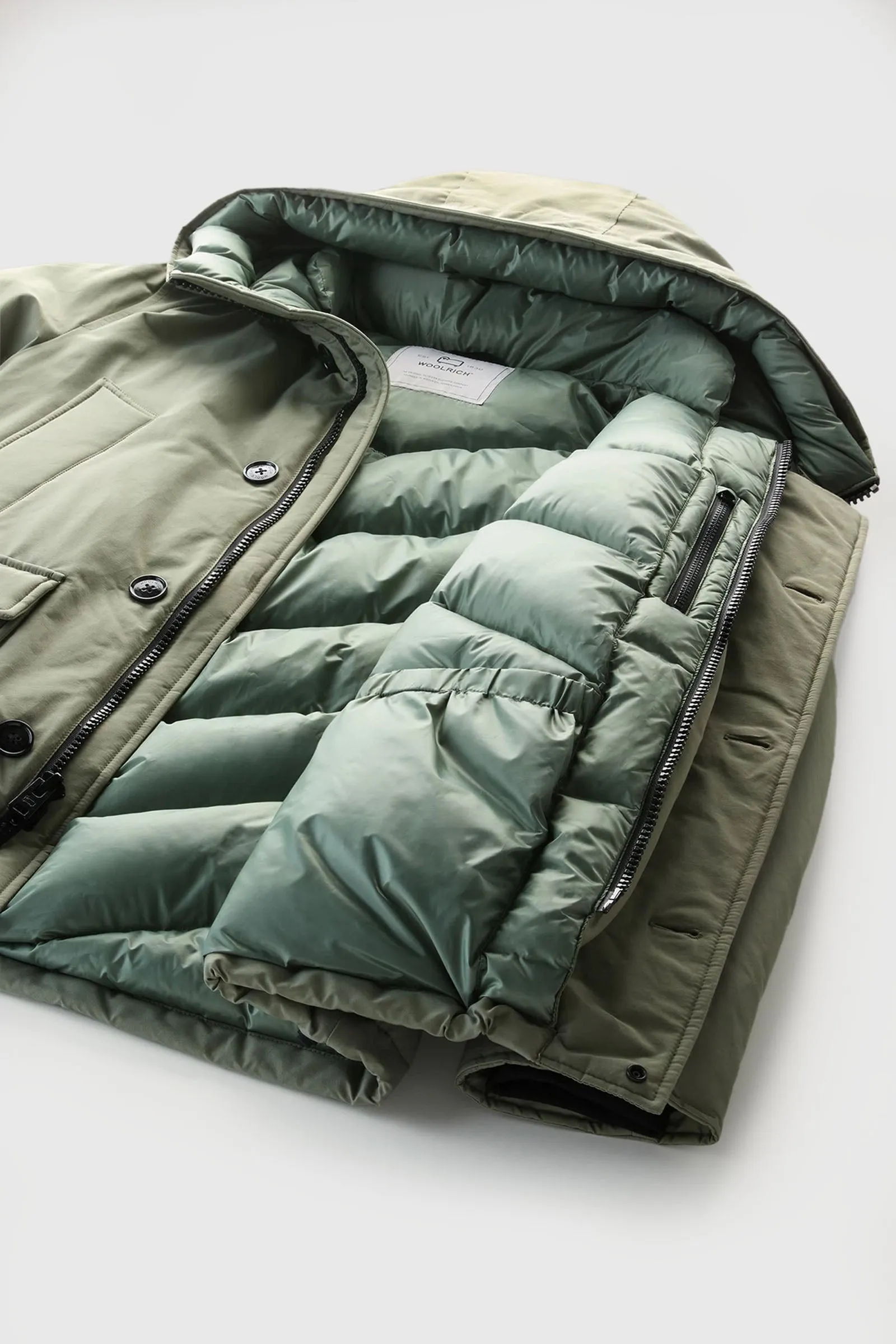 Woolrich Arctic Anorak Ramar Cloth Verde Piumino