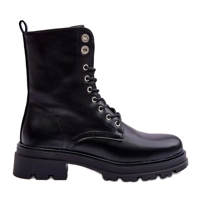 Worker Ankle Boots Black Yemannis