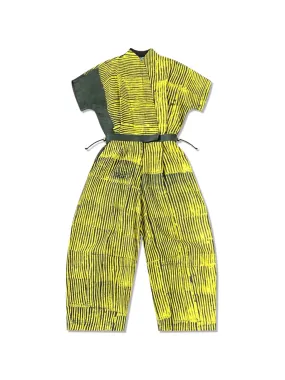 Yellow Wax Cotton Jumpsuit